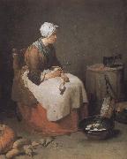 Jean Baptiste Simeon Chardin Exhausted radish skin s mother oil